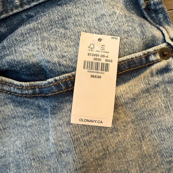 Old Navy Boot Cut Jeans Mens 38X30 Light Wash Mid Rise Stretch NWT - Picture 5 of 6